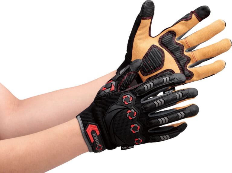 ミドリ安全 KARBONHEX KX-05A(重作業用)|ワークマンに続く作業系バイク用品!? ミドリ安全「カーボンヘックス グローブ」に新モデル登場!