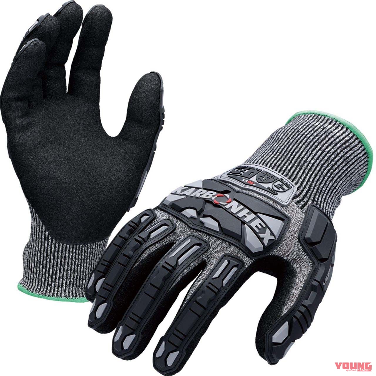 ミドリ安全 KARBONHEX KX-90J(重作業用)|ワークマンに続く作業系バイク用品!? ミドリ安全「カーボンヘックス グローブ」に新モデル登場!