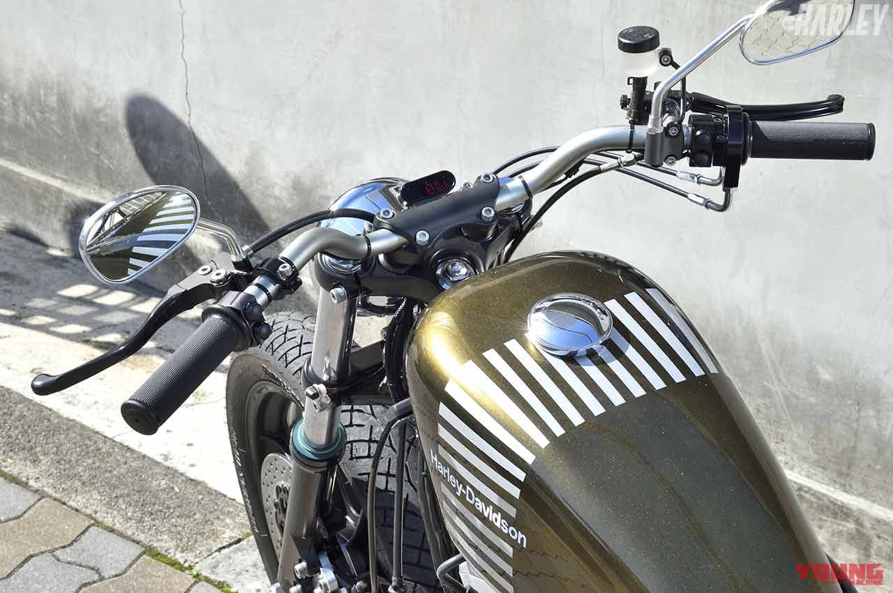 '00 ハーレーダビッドソンXLH1200S トランプサイクルカスタム|ナロープルバックバー|’70sスクランブラームード漂う軽快スポーツカスタム〈’00 ハーレーXLH1200S〉