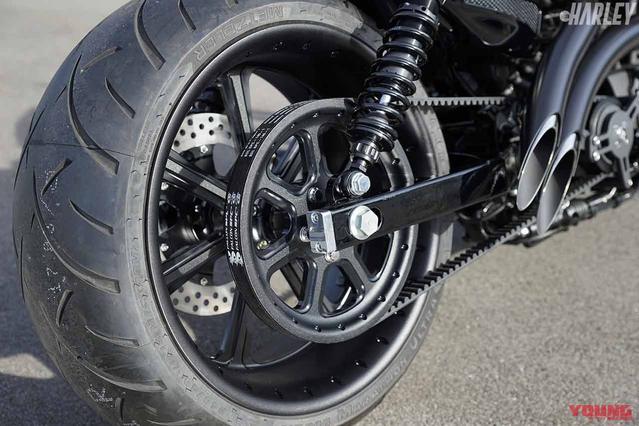 ハーレーダビッドソン スポーツスター トライジャカスタム「地神」リヤまわり|ハーレーカスタムトレンドニュース:1台のカスタムマシンに込められた”和魂洋才”の精神〈トライジャ 地神〉