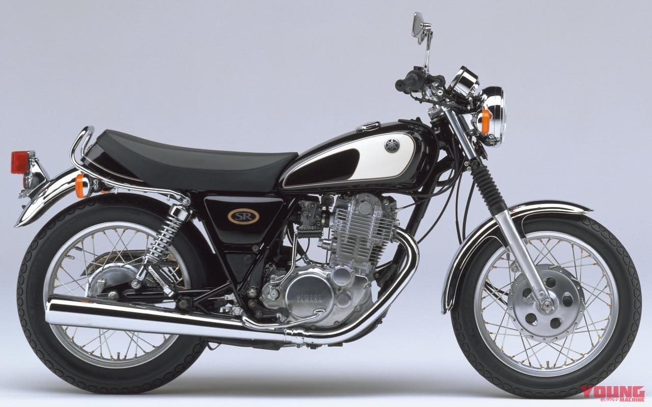 '96 ヤマハSR400/500|グリタリングブラック(共通色)|永遠のスタンダード空冷単気筒:ヤマハSR400/SR500歴代カラー大図鑑【1991~1999】
