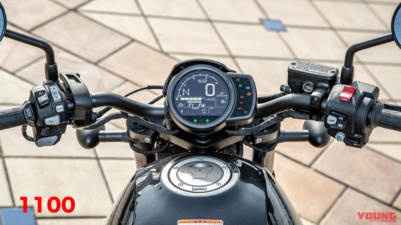 ホンダ レブル1100|メーター|ホンダ レブル1100/500/250=3兄弟試乗インプレ徹底比較【コスパ王頂上決戦?!】