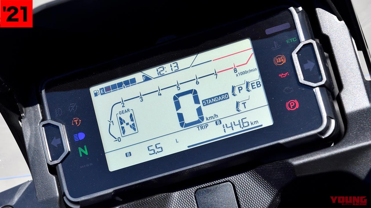 ホンダNC750X新旧比較試乗インプレ|'21モデル|メーター|ホンダNC750X新旧比較試乗インプレッション【コスパ革命児が電脳化&軽量化で大幅進化】