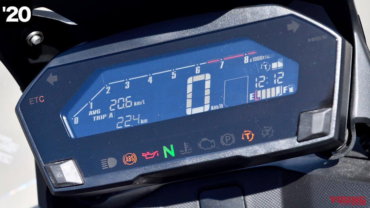 ホンダNC750X新旧比較試乗インプレ|'20モデル|メーター|ホンダNC750X新旧比較試乗インプレッション【コスパ革命児が電脳化&軽量化で大幅進化】