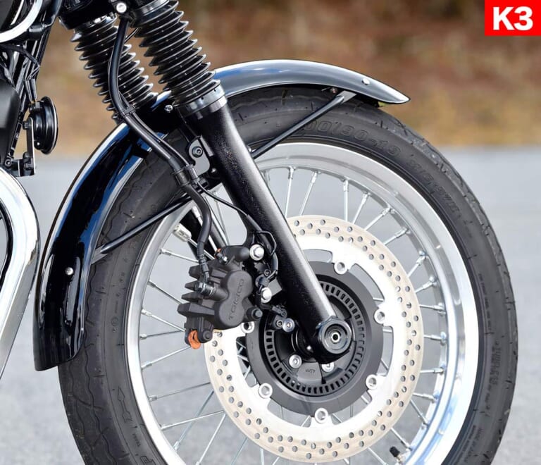 KAWASAKI MEGURO K3|フロントまわり|’21新型メグロK3×’65旧型K2 丸山浩試乗比較インプレ【比べてみたか? これは真正メグロだ!】