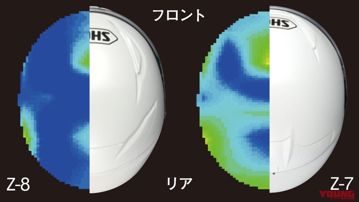 フルフェイスヘルメット|SHOEI Z-8|吸気効果|SHOEIフルフェイスヘルメット「Z-8」インプレ【Z-7後継モデルは静けさと換気性能がアップ】