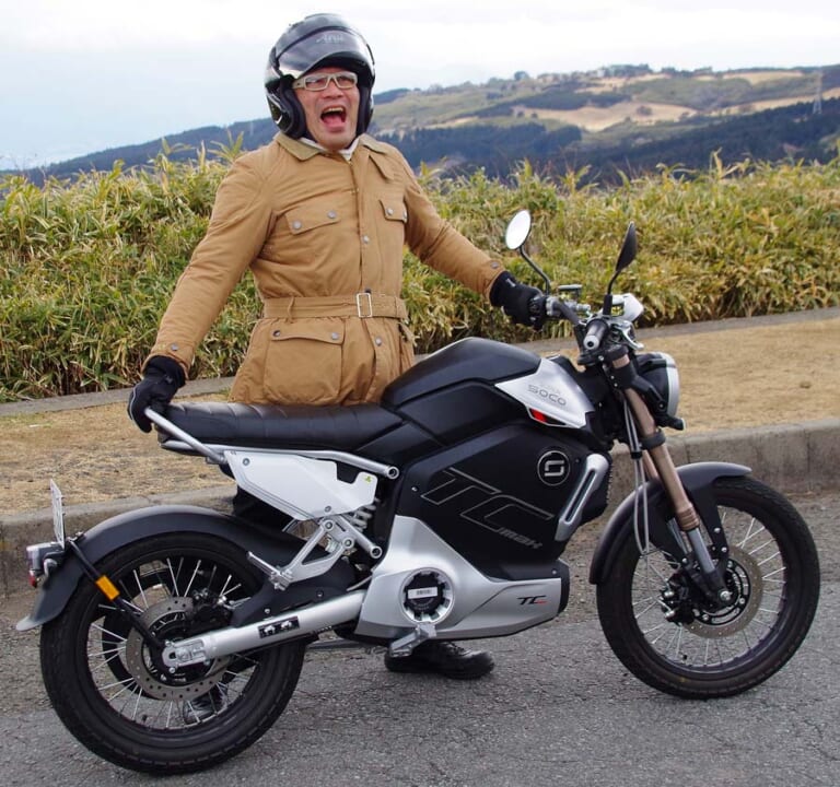 近藤スパ太郎|スーパーソコTC MAX試乗インプレッション|電動バイク「スーパーソコ TC  MAX」試乗インプレッション【トルクに魅了されるカフェスタイル】