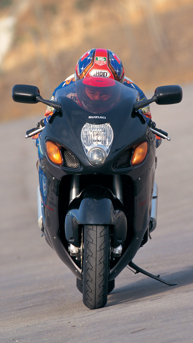 スズキ ハヤブサ|’99初代スピードテスト|ライディングポジション|ハヤブサ飛翔伝説プレイバック#2〈初代〉’99年スピードテスト再録:ミラーなし実測312km/h!!