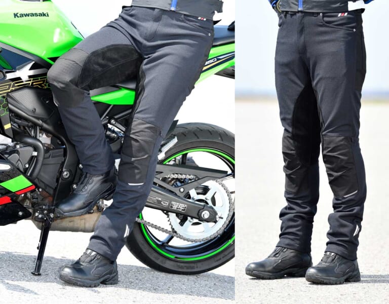 フラッグシップ エスフォーライドパンツ|内股の牛革スエードがタンクを強力ホールドする〈フラッグシップ エスフォーライドパンツ〉