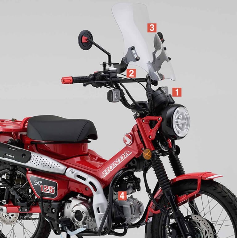 ホンダCT125ハンターカブ| カスタムパーツ|デイトナ |ホンダCT125ハンターカブのあらゆる遊び方に即応するカスタムパーツ〈デイトナ〉