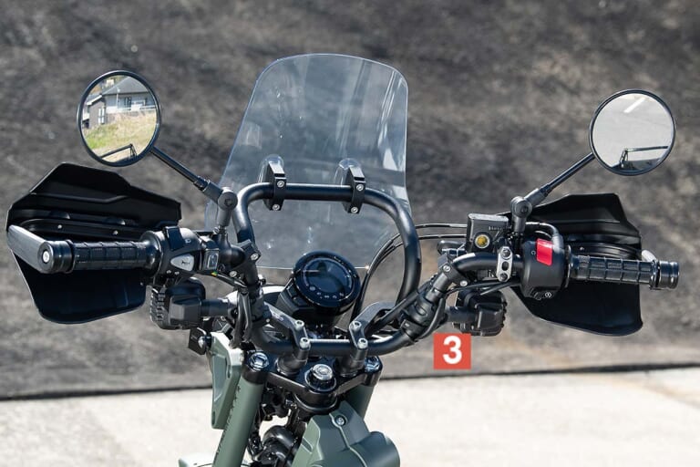 ホンダCT125ハンターカブ|ダートフリーク|ZETA スペシャライズドハンドルバー|冒険味溢れるCT125ハンターカブ用カスタムパーツ【専用釣り竿ホルダーも!!|ダートフリーク】