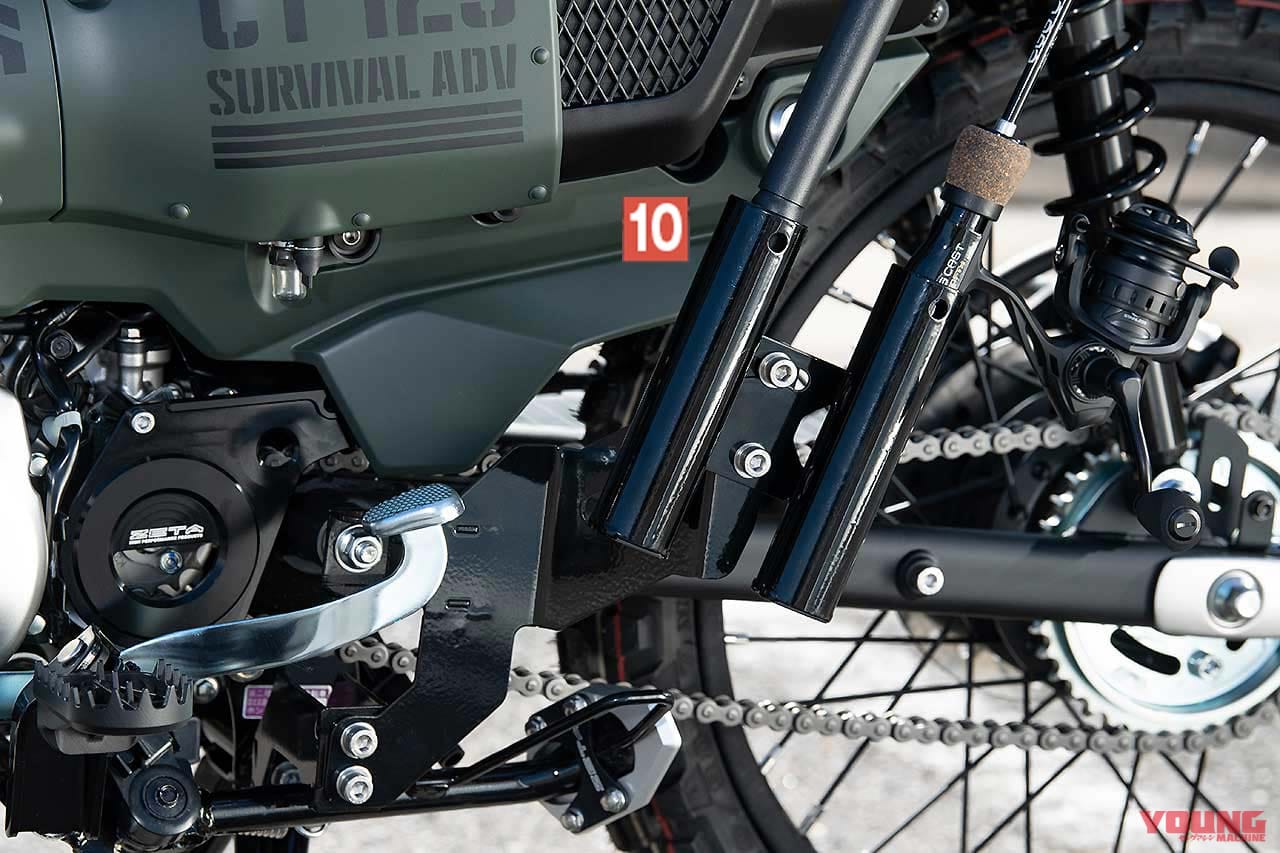 |冒険味溢れるCT125ハンターカブ用カスタムパーツ【専用釣り竿ホルダーも!!|ダートフリーク】