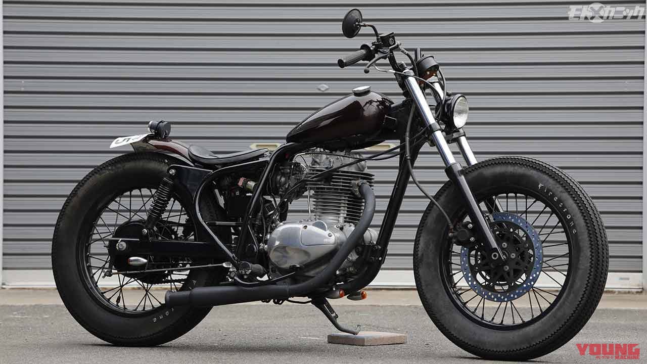 |カワサキ エストレヤのカスタムマシンはスポークホイールを半艶黒の丸塗りに〈美的バイク進化論〉