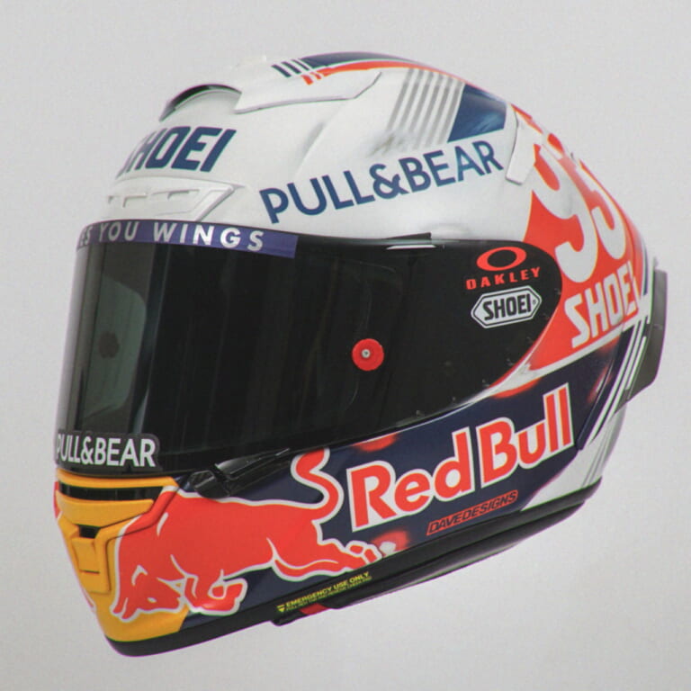 Marc Márquez retro-style one-off design SHOEI X-Fourteen|レプリカ発売希望! マルク・マルケスがMotoGP第8戦ドイツGPでレトロカラーのヘルメットを使用