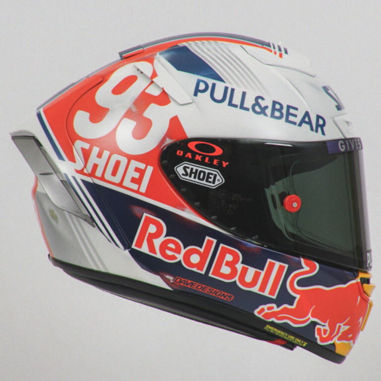 Marc Márquez retro-style one-off design SHOEI X-Fourteen|レプリカ発売希望! マルク・マルケスがMotoGP第8戦ドイツGPでレトロカラーのヘルメットを使用