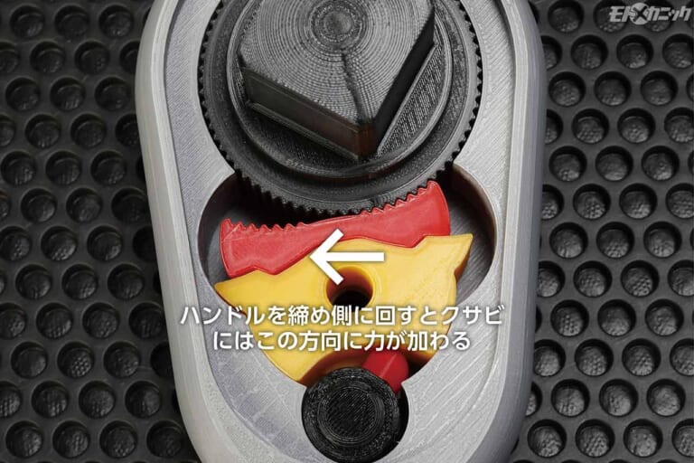 コーケン72歯ラチェットハンドルヘッドの内部構造|締め方向|コーケン72歯Z-EALラチェットハンドル解剖【多ギアでも引きずらない空転トルクの軽さが魅力】