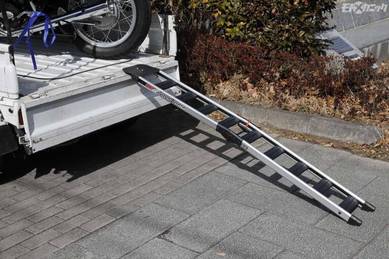 軽トラックトランポ|自作のラダー固定フック|“ワケあり軽トラック”を購入してトランポ車に改造してみた【ドゥカティも積める!!】