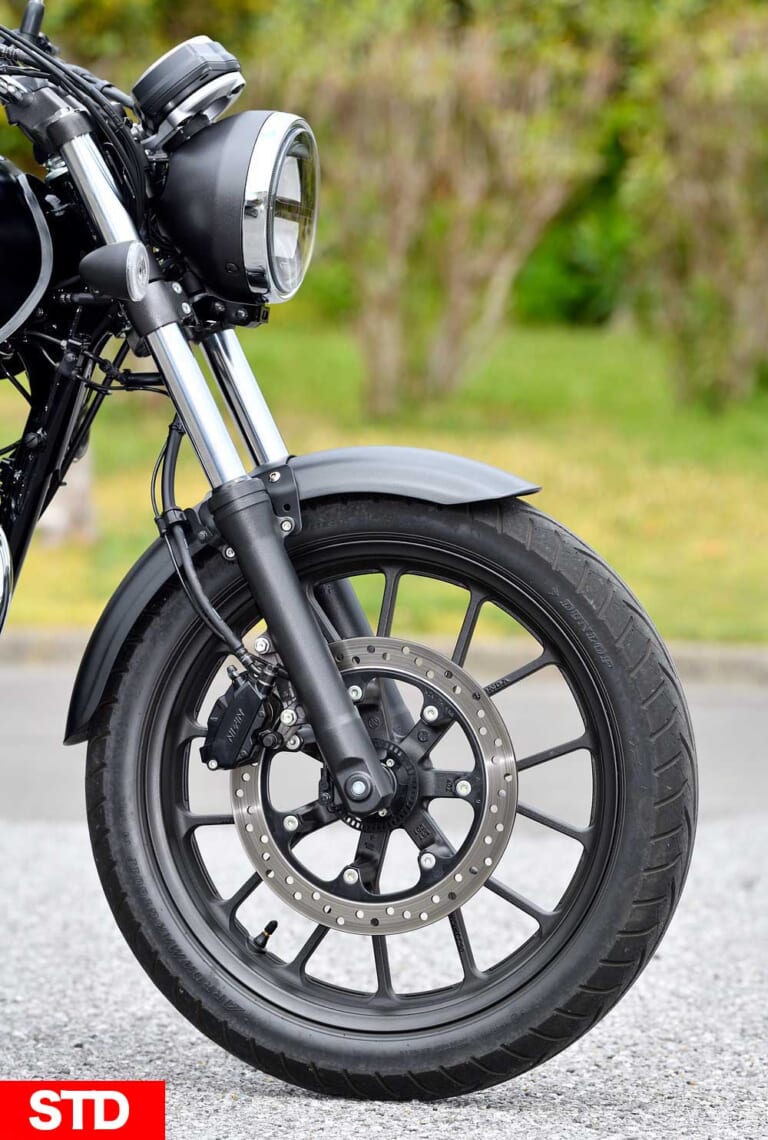 ホンダGB350|フロントフォーク|爆売れホンダGB350! モダン仕様のGB350Sも7月発売スタンバイ【すべてがスポーティー仕立て】
