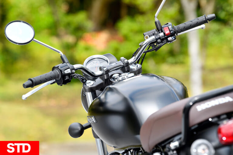 ホンダGB350|ハンドルバー|爆売れホンダGB350! モダン仕様のGB350Sも7月発売スタンバイ【すべてがスポーティー仕立て】