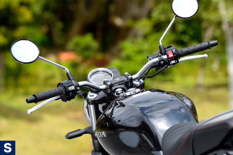 ホンダGB350S|ハンドルバー|爆売れホンダGB350! モダン仕様のGB350Sも7月発売スタンバイ【すべてがスポーティー仕立て】