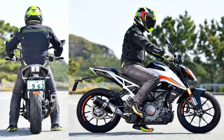 KTM390デューク｜ライディングポジション