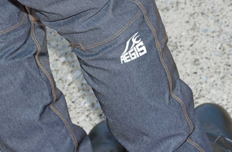 ワークマン イージス DENIMYストレッチレインパンツ R1P|リフレクタープリント|ワークマン’21春夏新作徹底テスト#3【雨でも快適安全ライダー向けウェア×4選】