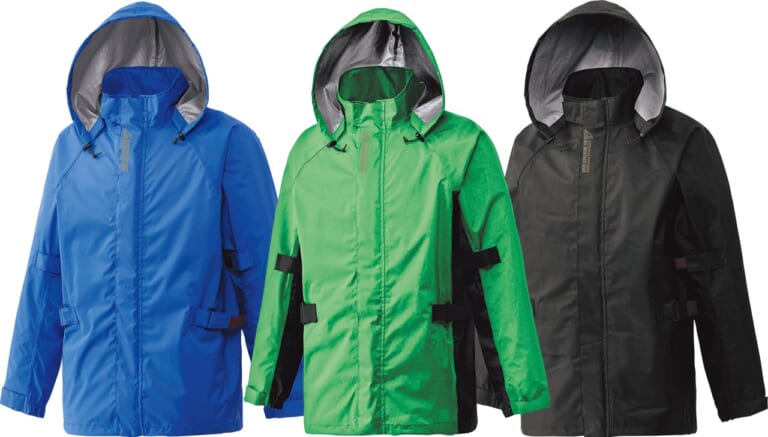 ワークマン イージス 3レイヤー透湿レインスーツ バイカーズ BR002|カラーバリエーション|ワークマン’21春夏新作徹底テスト#3【雨でも快適安全ライダー向けウェア×4選】