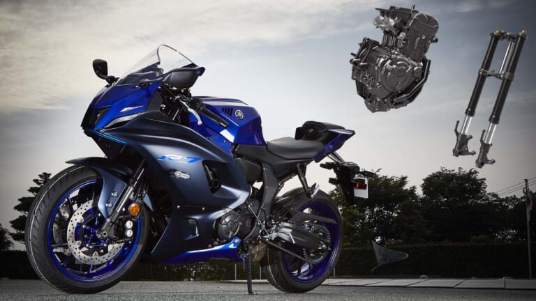 ヤマハ新型「YZF-R7」と「MT-07」は何が違う? 撮り下ろし写真で徹底比較!