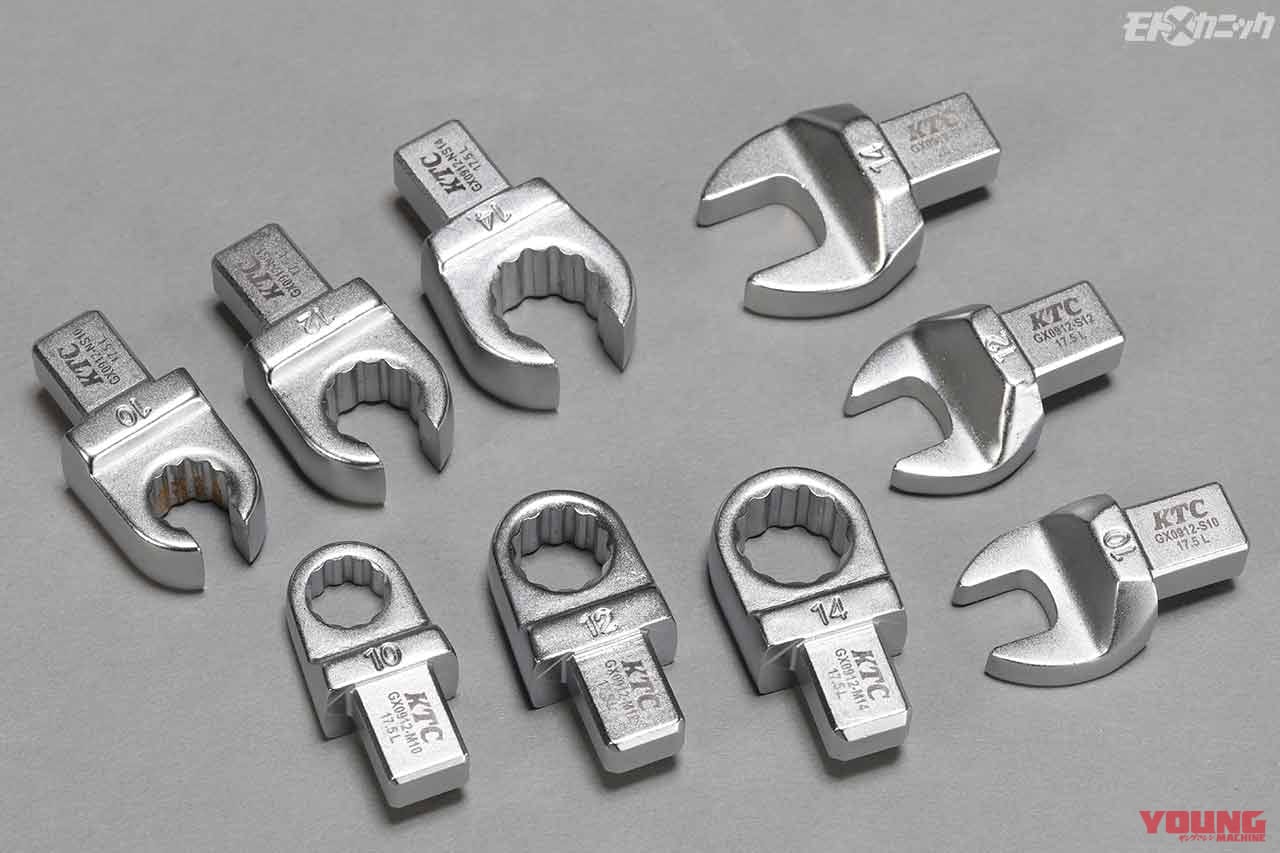 KTC|プレセット型トルクレンチ|ヘッド交換式セット|名門工具メーカーKTC製・バイクメンテナンス作業スピードアップに役立つ工具×8選