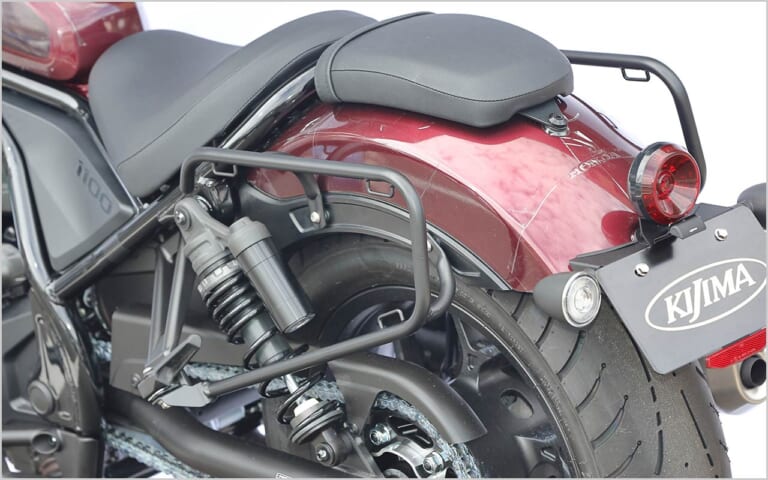 ホンダレブル1100|カスタムパーツ|キジマ|バッグサポート|レブル1100でのツーリングをさらに快適にするアイテムがキジマより登場!!