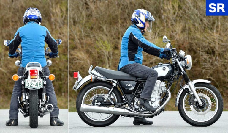 ヤマハSR400ファイナルエディション|ライディングポジション|ホンダGB350 vs ヤマハSR400ディテール徹底比較【ネオクラとリアルレトロ、実は対照的だ】