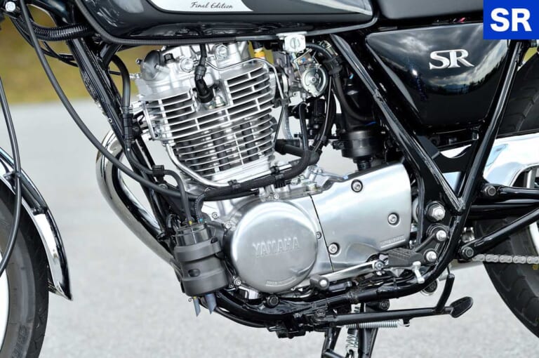 ヤマハSR400ファイナルエディション|エンジン|ホンダGB350 vs ヤマハSR400ディテール徹底比較【ネオクラとリアルレトロ、実は対照的だ】