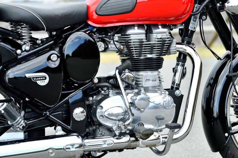 ロイヤルエンフィールド クラシック500|エンジン|GB350の好敵手・ロイヤルエンフィールド クラシック500試乗インプレ【GBとは異なる時間軸を歩むライバル】