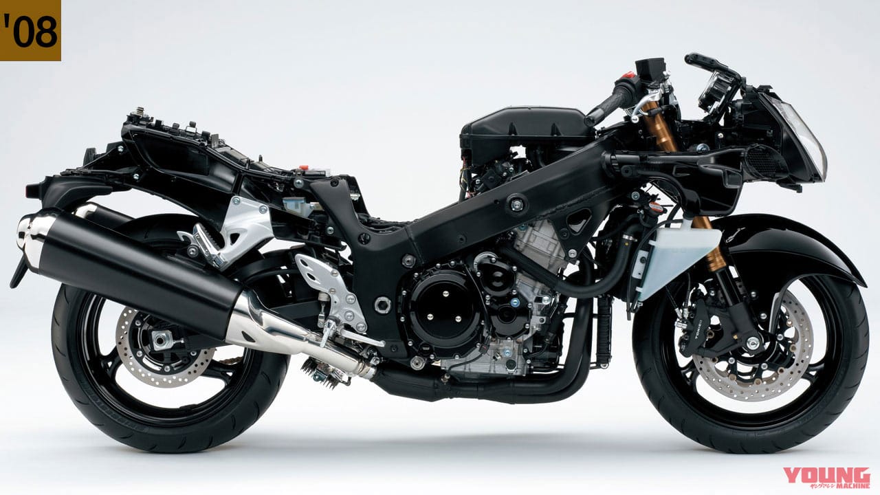 スズキ新旧ハヤブサ徹底比較|シャーシ|('08)2代目|スズキ新旧ハヤブサ徹底写真比較解説【2代目から新型3代目へ、圧倒的な無敵感を継承】