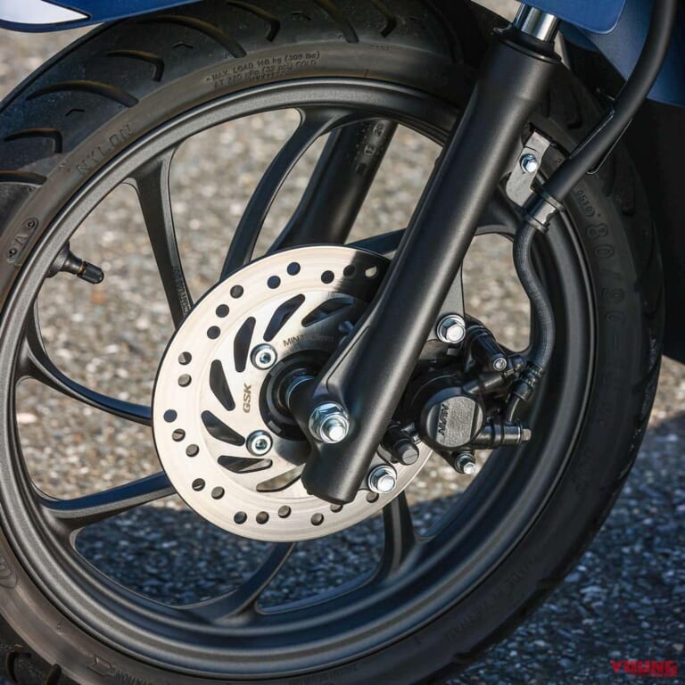 ホンダ ディオ110|フロントまわり|ホンダ ディオ110ディテール写真解説【大径14インチホイール&洗練されたデザイン】