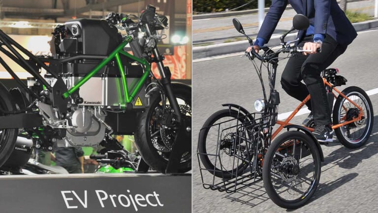 実はEVにもっとも積極的なのはカワサキだった!?【ガチスポーツ路線＆3輪ゆるEV路線の硬軟両展開】