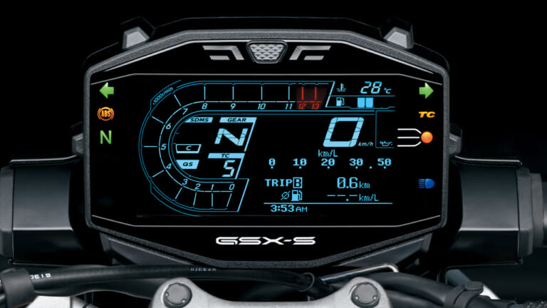 '21 スズキGSX-S1000|メーター|’21スズキGSX-S1000発売【新時代を切り開くモノフォーカス過激スタイル+電子デバイスも充実】