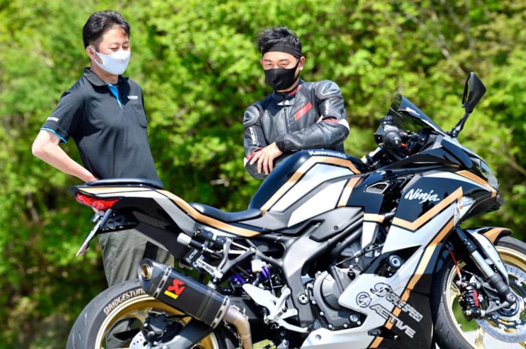 アクティブカスタムZX-25R|車両開発担当 宇田知憲氏|アクティブ ニンジャZX-25Rストリートカスタムスタイル見参!!【ワイドタイヤで別格の安心感】