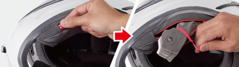 フルフェイスヘルメット|Kabuto F-17|エマージェンシーシステム|軽い、ブレない、曇らない!! Kabuto新型フルフェイスヘルメット「F-17」試用インプレッション