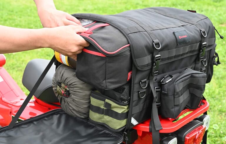 バイクでソロキャンプ|大型シートバッグ|選び方|“バイクでソロキャンプ”荷物の量を決める大型シートバッグの選び方【初心者は大きいサイズを選ぶべし】