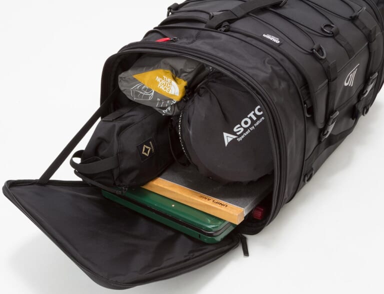 バイクでソロキャンプ|大型シートバッグ|ゴールドウイン ツーリングリアバッグ53|“バイクでソロキャンプ”荷物の量を決める大型シートバッグの選び方【初心者は大きいサイズを選ぶべし】