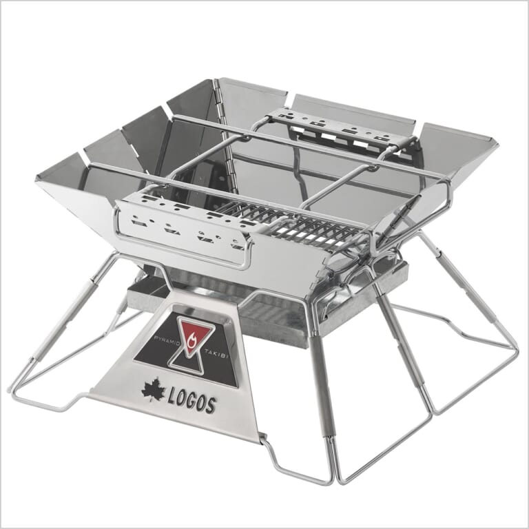 バイクでソロキャンプ|焚き火台|ロゴス ピラミッド TAKIBI M|“バイクでソロキャンプ”失敗しない焚き火台の選び方【キャンプの花形には徹底的にこだわれ!】