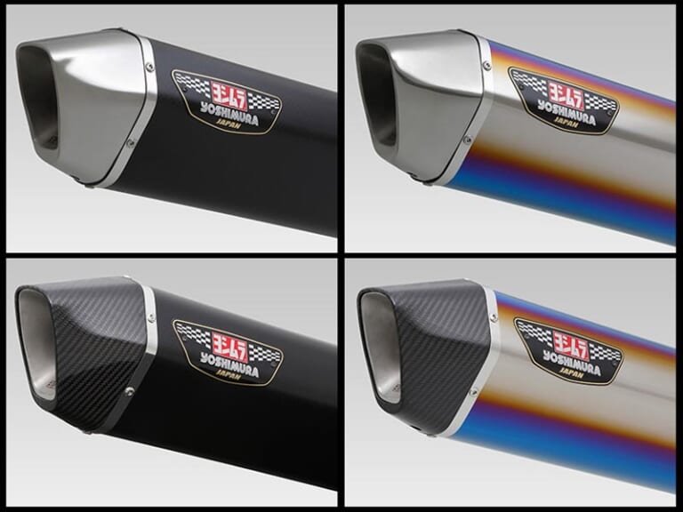 YOSHIMURA Slip-On HEPTA FORCE サイクロン 2本出し EXPORT SPEC 政府認証(ヒートガード付属) ●ハヤブサ用|7角形がハヤブサに合う! ヨシムラ「HEPTA FORCE サイクロン」スリップオンマフラー
