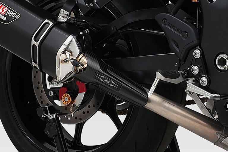 YOSHIMURA Slip-On HEPTA FORCE サイクロン 2本出し EXPORT SPEC 政府認証(ヒートガード付属) ●ハヤブサ用|7角形がハヤブサに合う! ヨシムラ「HEPTA FORCE サイクロン」スリップオンマフラー