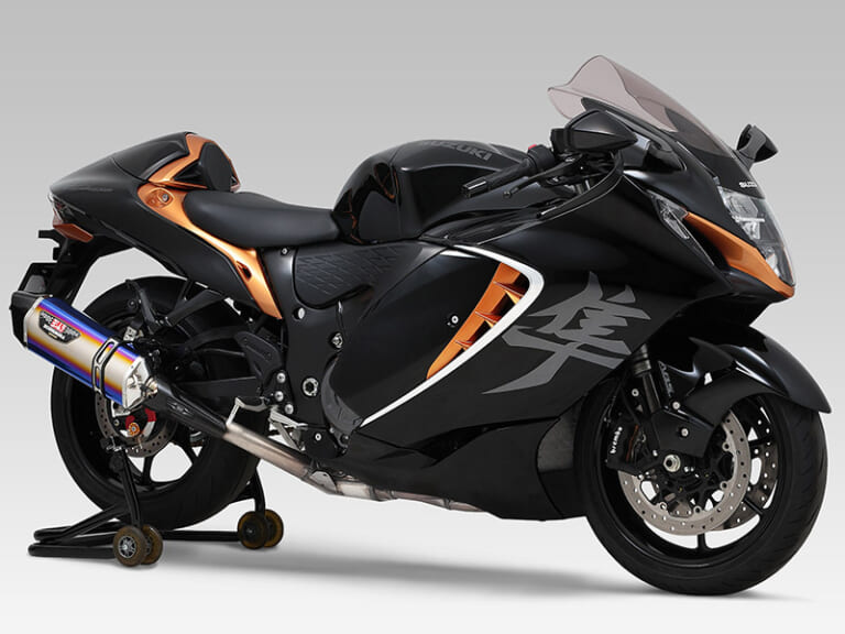 YOSHIMURA Slip-On HEPTA FORCE サイクロン 2本出し EXPORT SPEC 政府認証(ヒートガード付属) ●ハヤブサ用|7角形がハヤブサに合う! ヨシムラ「HEPTA FORCE サイクロン」スリップオンマフラー