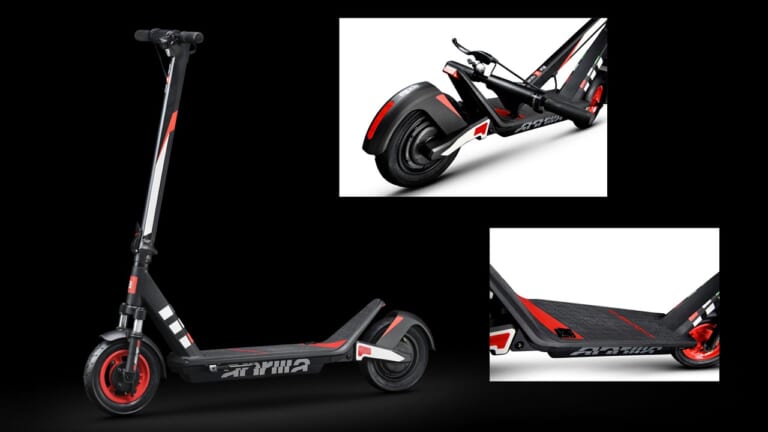 日本では原付バイク扱いに？ 電動キックボード「アプリリアeSR2」公開！