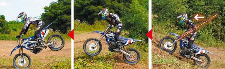 オフロードライディング|ジャンプ|重心が前寄り|サスペンションでジャンプしてみよう!!〈渡辺学のオフロードライディング指南〉