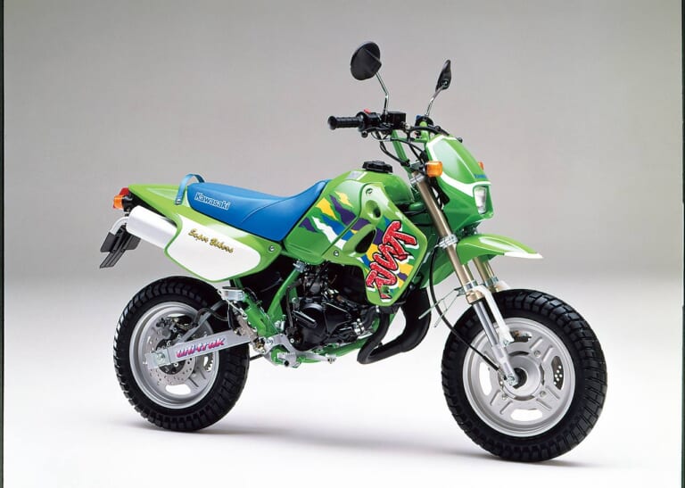 カワサキ|KSR-Ⅱ|緑一色のカワサキ2スト発煙党×厳選5台【愛と青春のオフロードバイクを振り返る】
