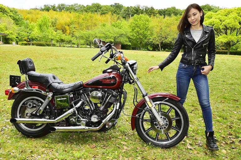 '81 ハーレーダビッドソンFXSローライダー×宮井聖佳|ハーレー歴1年の女性ライダーが憧れのショベルに試乗してみた〈’81 FXSローライダー〉