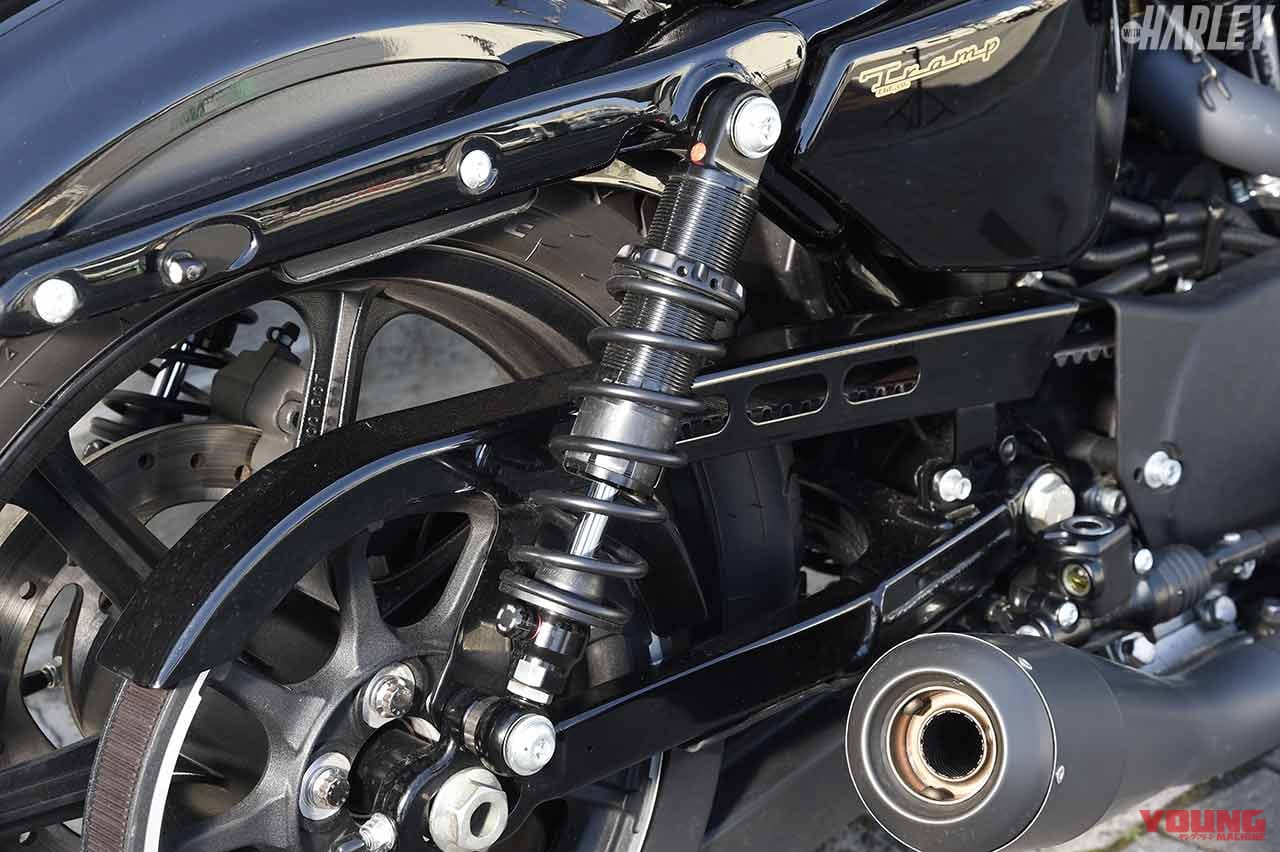ハーレーダビッドソンXL1200Xフォーティエイト|トランプサイクルカスタム|レーシングブロスリアサスペンション|スポーツスターらしい軽快感と運動性能をカスタムでUP!【ハーレーダビッドソンのある暮らし】